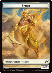 Spirit (0006) // Spirit (0007) Double-Sided Token [Tarkir: Dragonstorm Tokens] | Mega City Incorporated