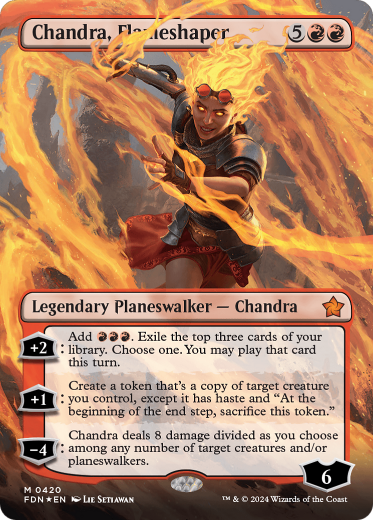 Chandra, Flameshaper (Borderless) (Mana Foil) [Foundations] | Mega City Incorporated