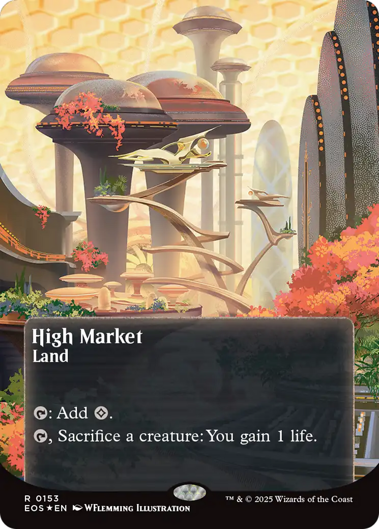 High Market (0153) (Borderless) (Galaxy Foil) [Edge of Eternities: Stellar Sights] | Mega City Incorporated