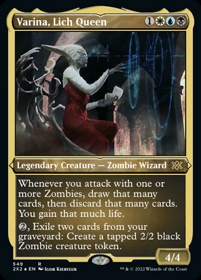 Varina, Lich Queen (Foil Etched) [Double Masters 2022] | Mega City Incorporated