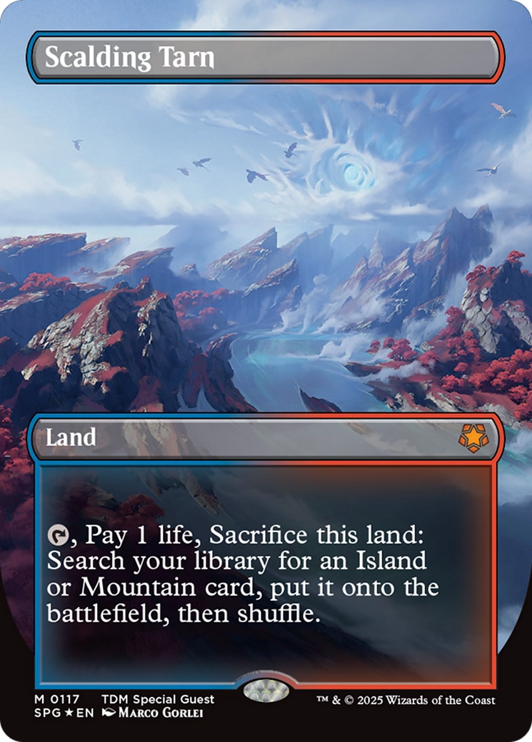 Scalding Tarn (Borderless) (Dragonscale Foil) [Tarkir: Dragonstorm Special Guests] | Mega City Incorporated