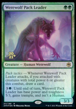 Werewolf Pack Leader [Dungeons & Dragons: Adventures in the Forgotten Realms Prerelease Promos] | Mega City Incorporated