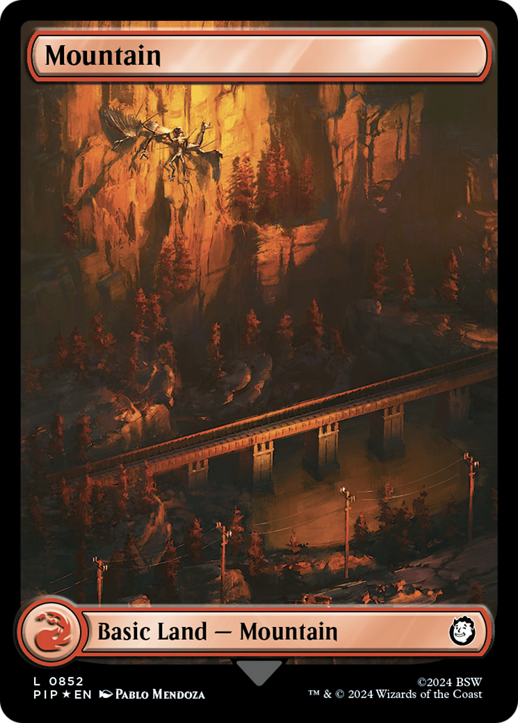 Mountain (0852) (Surge Foil) [Fallout] | Mega City Incorporated