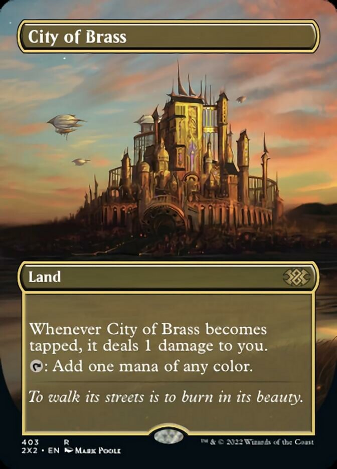 City of Brass (Borderless Alternate Art) [Double Masters 2022] | Mega City Incorporated