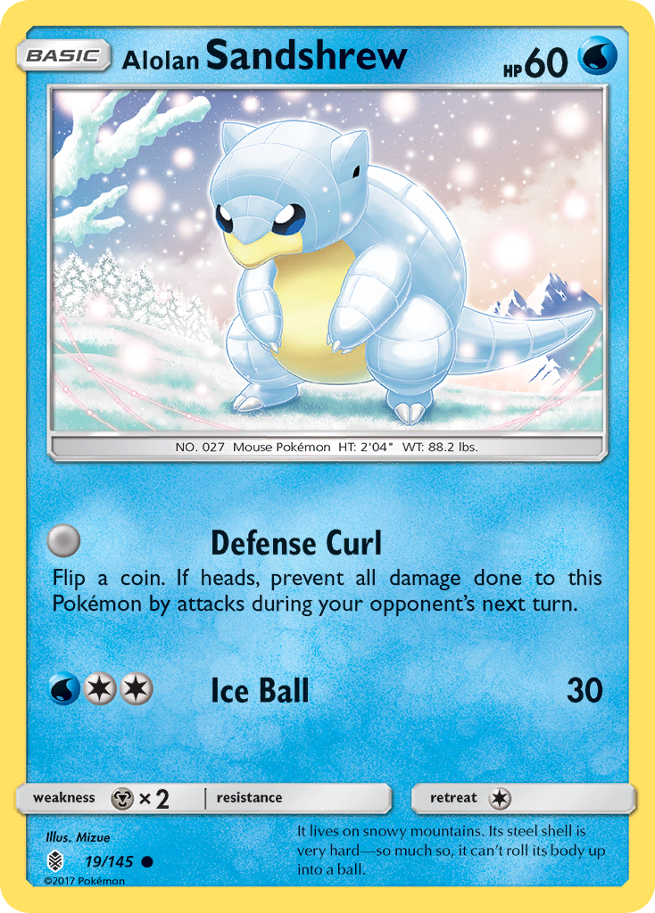 Alolan Sandshrew (19/145) [Sun & Moon: Guardians Rising] | Mega City Incorporated