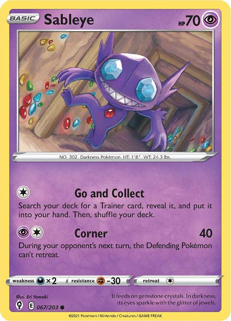 Sableye (067/203) [Sword & Shield: Evolving Skies] | Mega City Incorporated