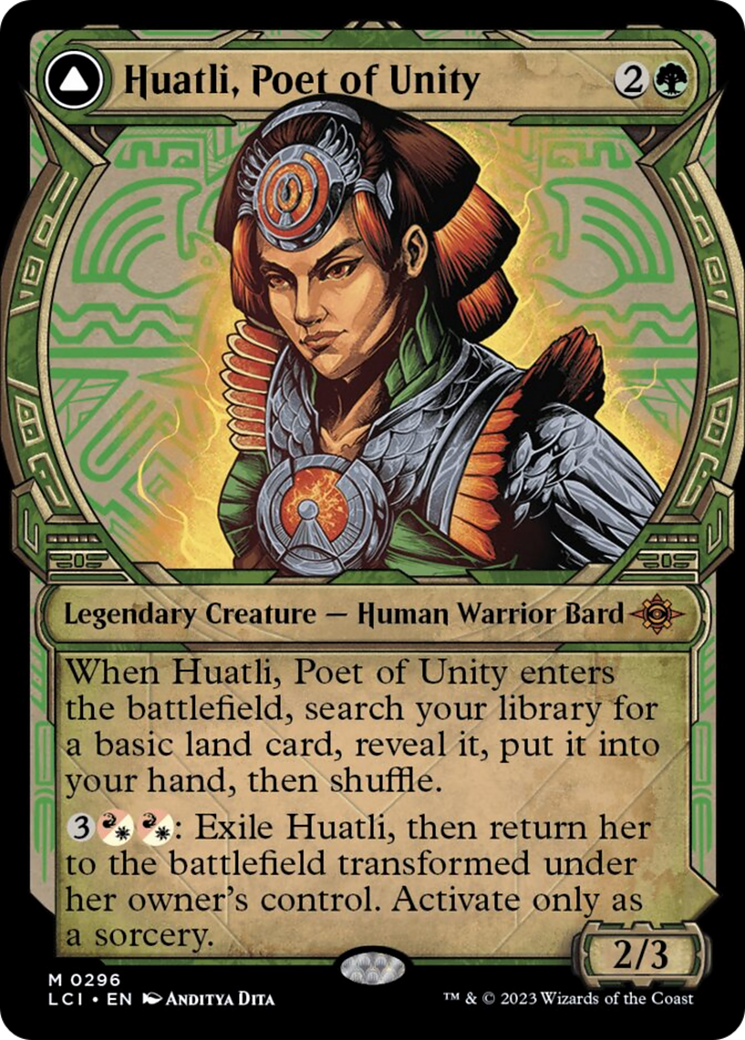 Huatli, Poet of Unity // Roar of the Fifth People (Showcase) [The Lost Caverns of Ixalan] | Mega City Incorporated