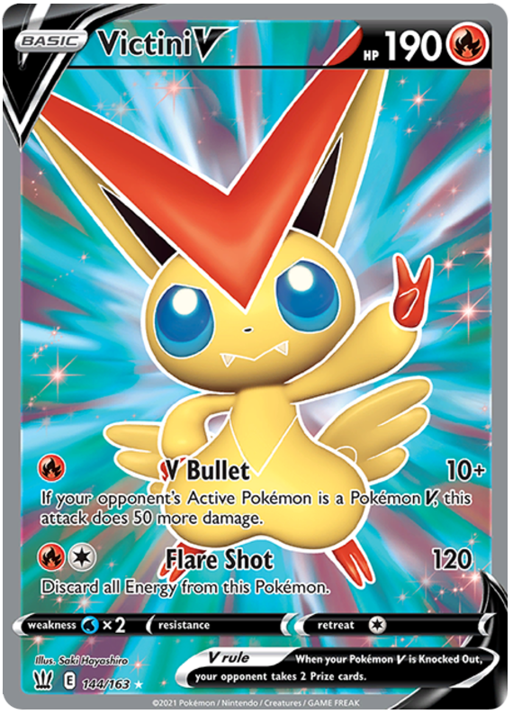 Victini V (144/163) [Sword & Shield: Battle Styles] | Mega City Incorporated