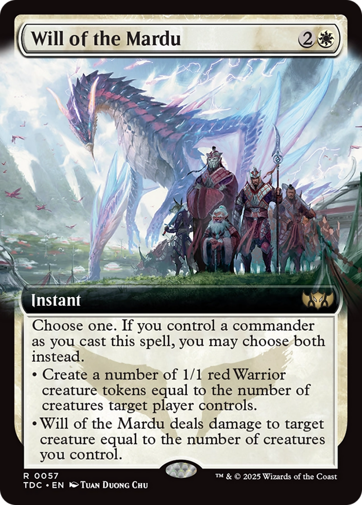Will of the Mardu (Extended Art) [Tarkir: Dragonstorm Commander] | Mega City Incorporated
