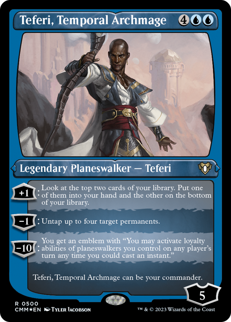 Teferi, Temporal Archmage (Foil Etched) [Commander Masters] | Mega City Incorporated