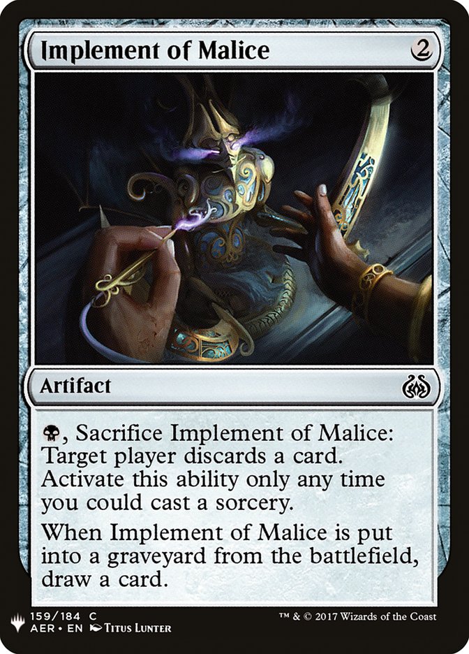Implement of Malice [Mystery Booster] | Mega City Incorporated