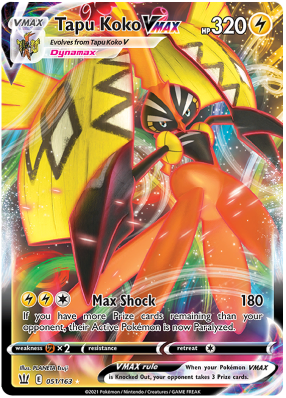 Tapu Koko VMAX (051/163) [Sword & Shield: Battle Styles] | Mega City Incorporated