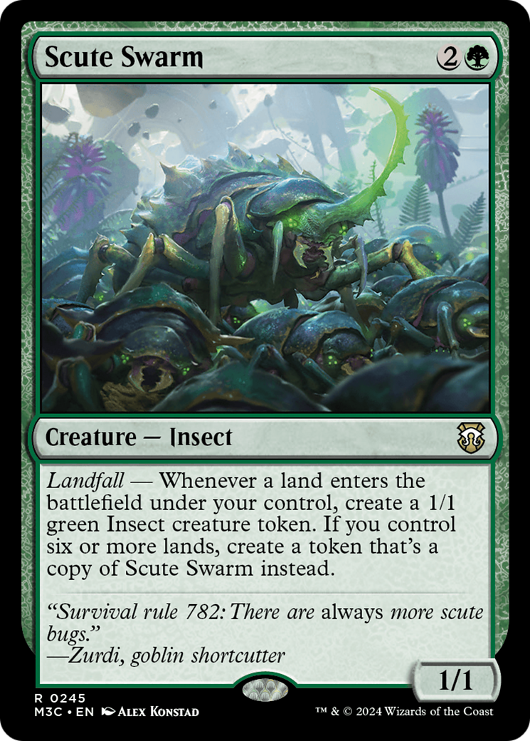 Scute Swarm (Ripple Foil) [Modern Horizons 3 Commander] | Mega City Incorporated