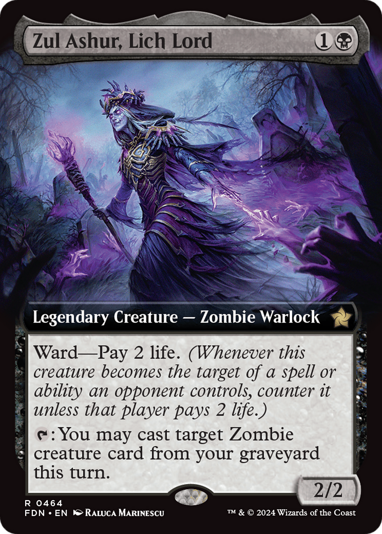 Zul Ashur, Lich Lord (Extended Art) [Foundations] | Mega City Incorporated