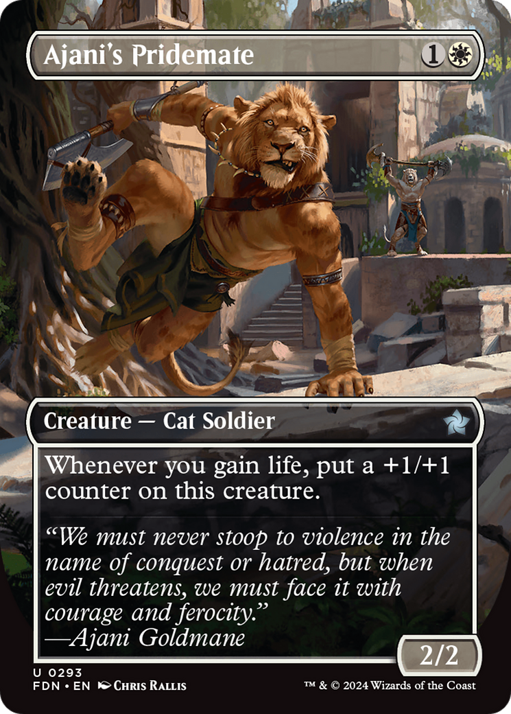 Ajani's Pridemate (Borderless) [Foundations] | Mega City Incorporated