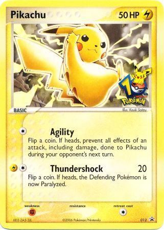 Pikachu (012) (10th Anniversary Promo) [Miscellaneous Cards] | Mega City Incorporated