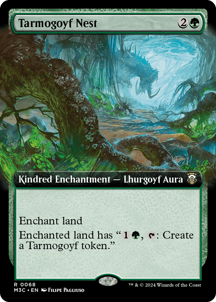 Tarmogoyf Nest (Extended Art) (Ripple Foil) [Modern Horizons 3 Commander] | Mega City Incorporated