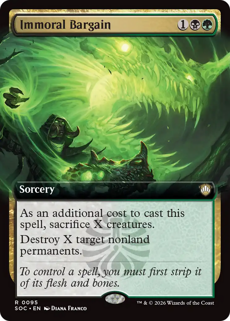 Immoral Bargain (Extended Art) [Secrets of Strixhaven Commander] | Mega City Incorporated