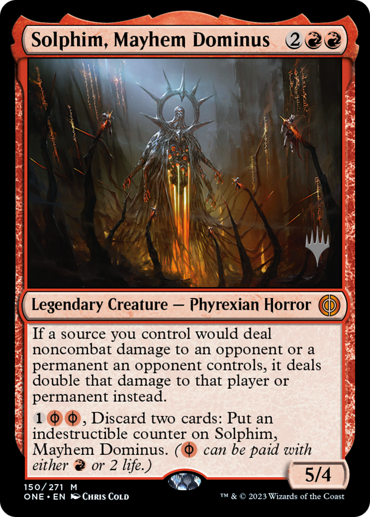 Solphim, Mayhem Dominus (Promo Pack) [Phyrexia: All Will Be One Promos] | Mega City Incorporated