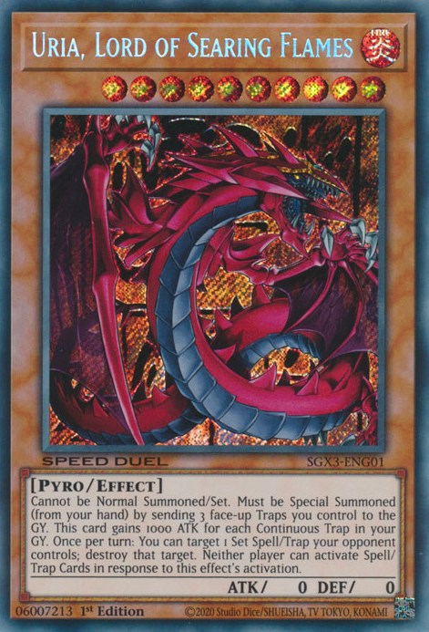 Uria, Lord of Searing Flames [SGX3-ENG01] Secret Rare | Mega City Incorporated