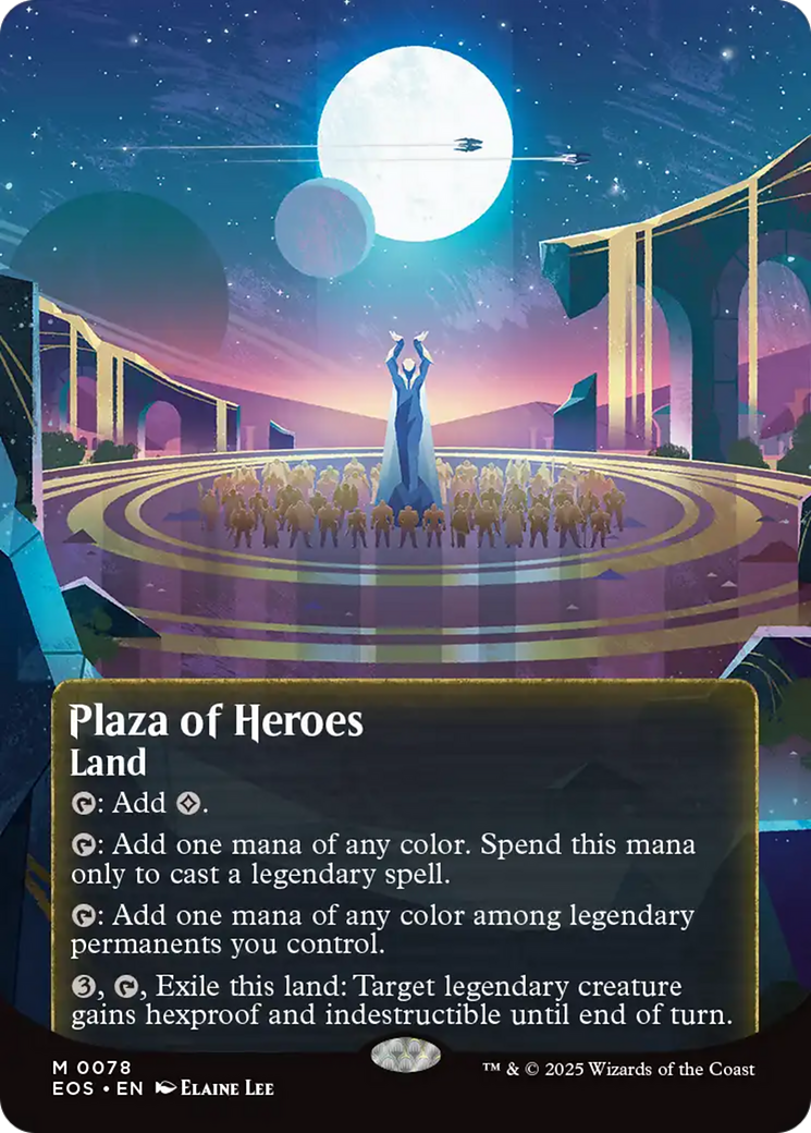 Plaza of Heroes (0078) (Borderless) [Edge of Eternities: Stellar Sights] | Mega City Incorporated