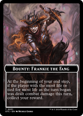 Bounty: Frankie the Fang // Bounty Rules Double-Sided Token [Outlaws of Thunder Junction Commander Tokens] | Mega City Incorporated