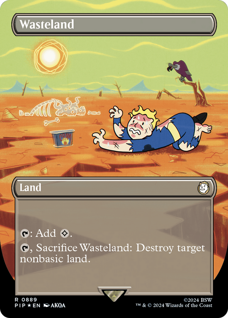 Wasteland (Borderless) (Surge Foil) [Fallout] | Mega City Incorporated