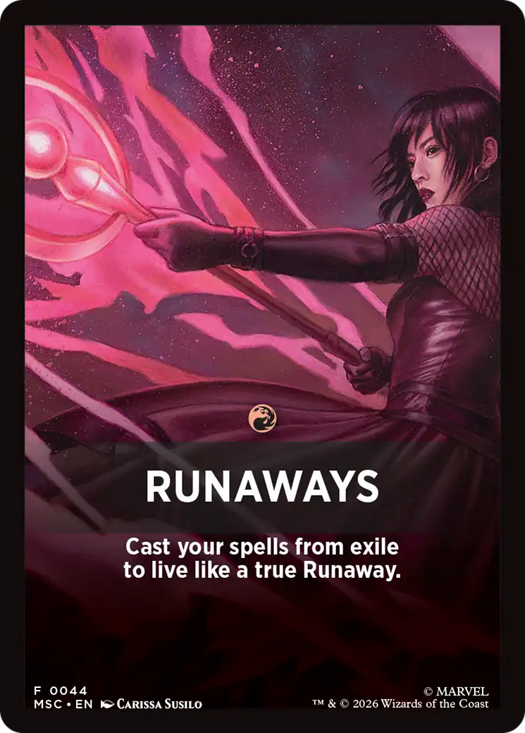 Runaways Theme Card [Marvel Super Heroes Commander] | Mega City Incorporated
