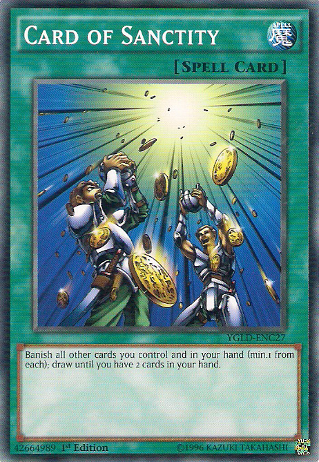 Card of Sanctity [YGLD-ENC27] Common | Mega City Incorporated