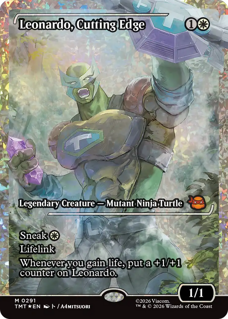 Leonardo, Cutting Edge (Showcase) (Fracture Foil) [Teenage Mutant Ninja Turtles] | Mega City Incorporated