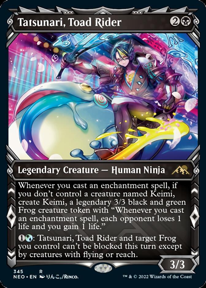 Tatsunari, Toad Rider (Showcase Ninja) [Kamigawa: Neon Dynasty] | Mega City Incorporated