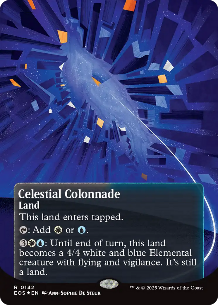 Celestial Colonnade (0142) (Borderless) (Galaxy Foil) [Edge of Eternities: Stellar Sights] | Mega City Incorporated