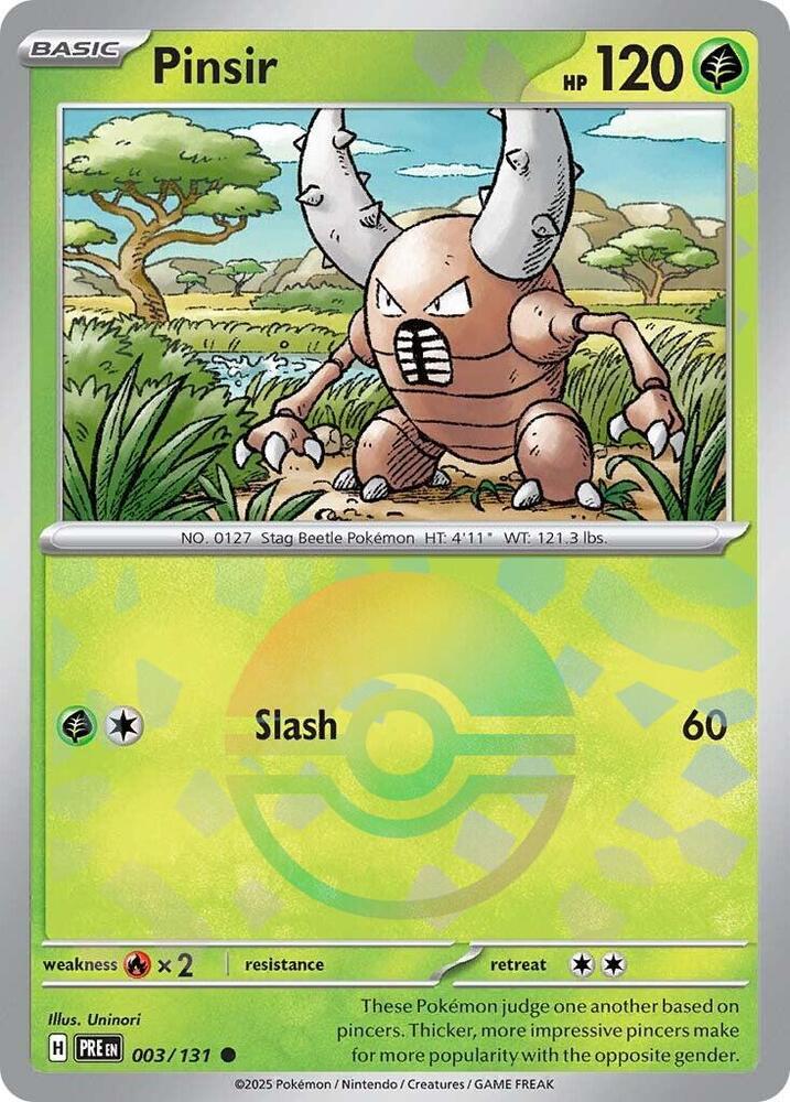 Pinsir (003/131) (Poke Ball Pattern) [Scarlet & Violet: Prismatic Evolutions] | Mega City Incorporated