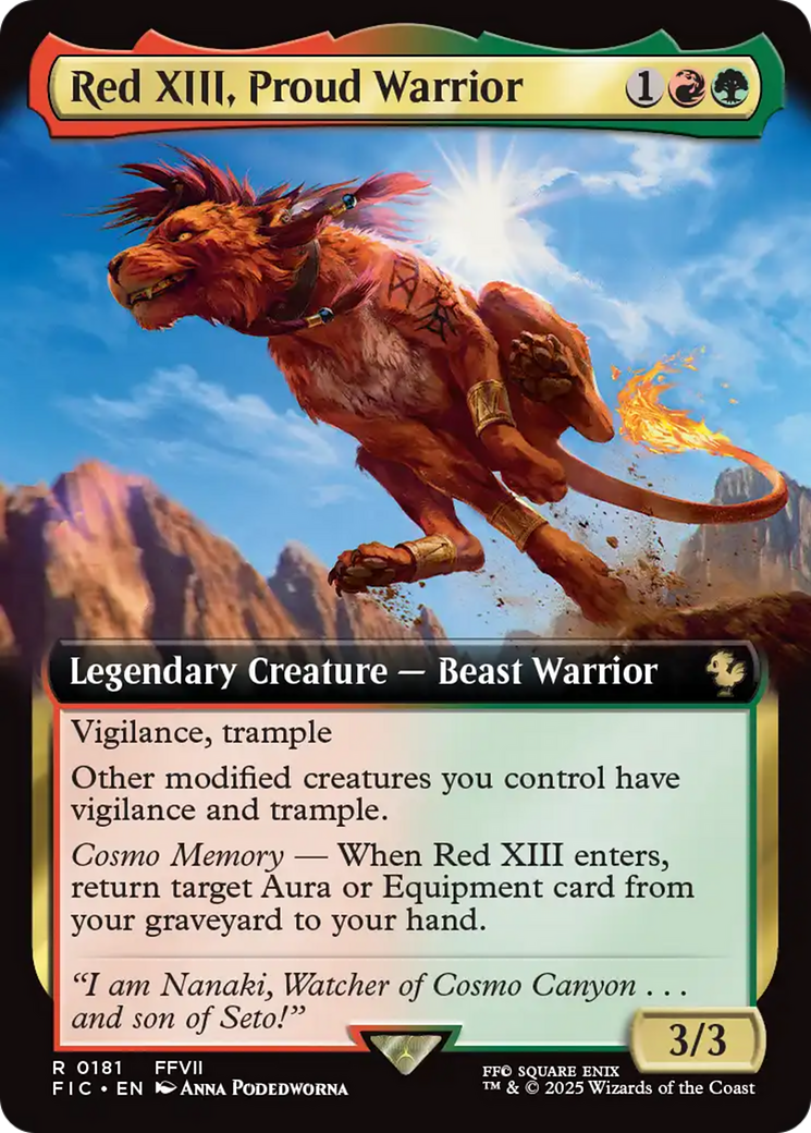 Red XIII, Proud Warrior (Extended Art) [FINAL FANTASY Commander] | Mega City Incorporated