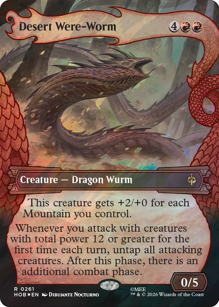 Desert Were-Worm (Showcase) (Surge Foil) [The Hobbit] | Mega City Incorporated