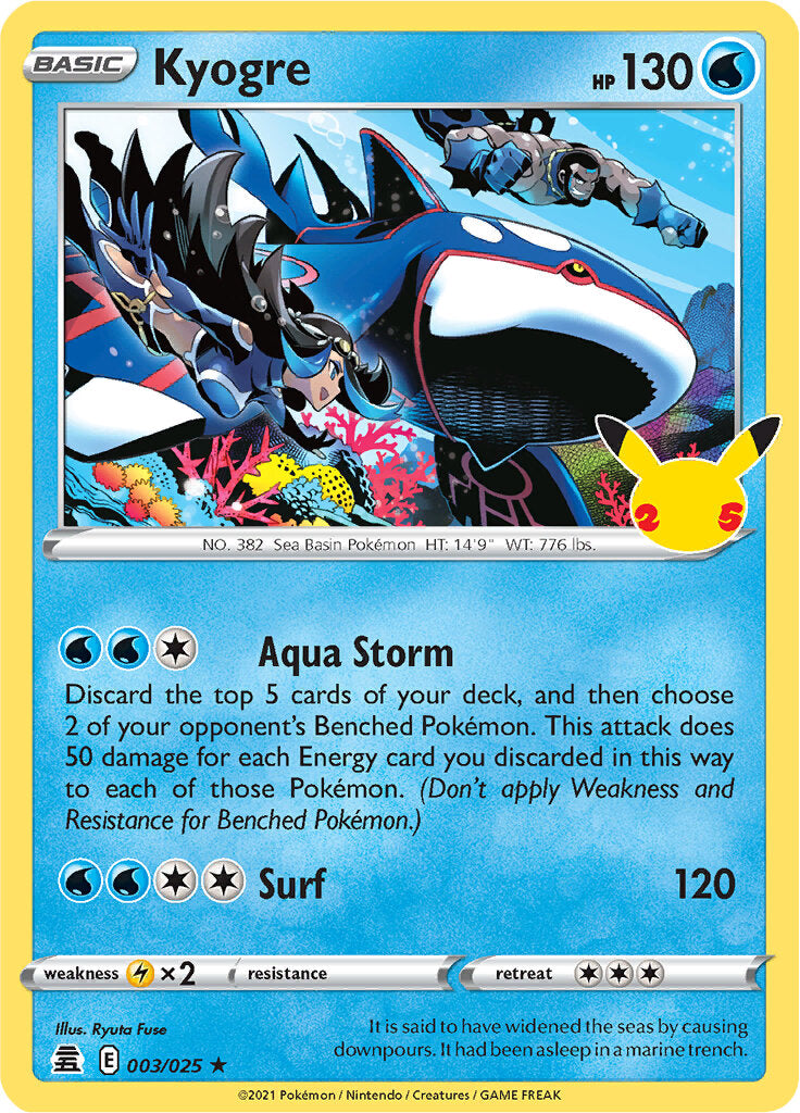 Kyogre (003/025) [Celebrations: 25th Anniversary] | Mega City Incorporated