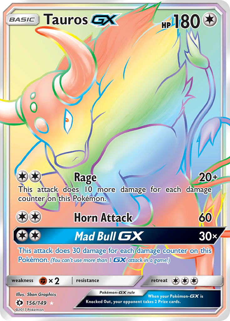 Tauros GX (156/149) [Sun & Moon: Base Set] | Mega City Incorporated