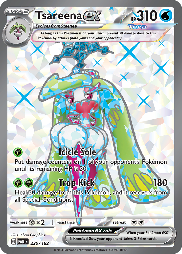 Tsareena ex (220/182) [Scarlet & Violet: Paradox Rift] | Mega City Incorporated