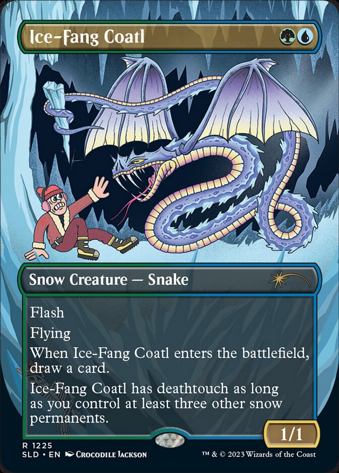 Ice-Fang Coatl (Borderless) [Secret Lair Drop Series] | Mega City Incorporated