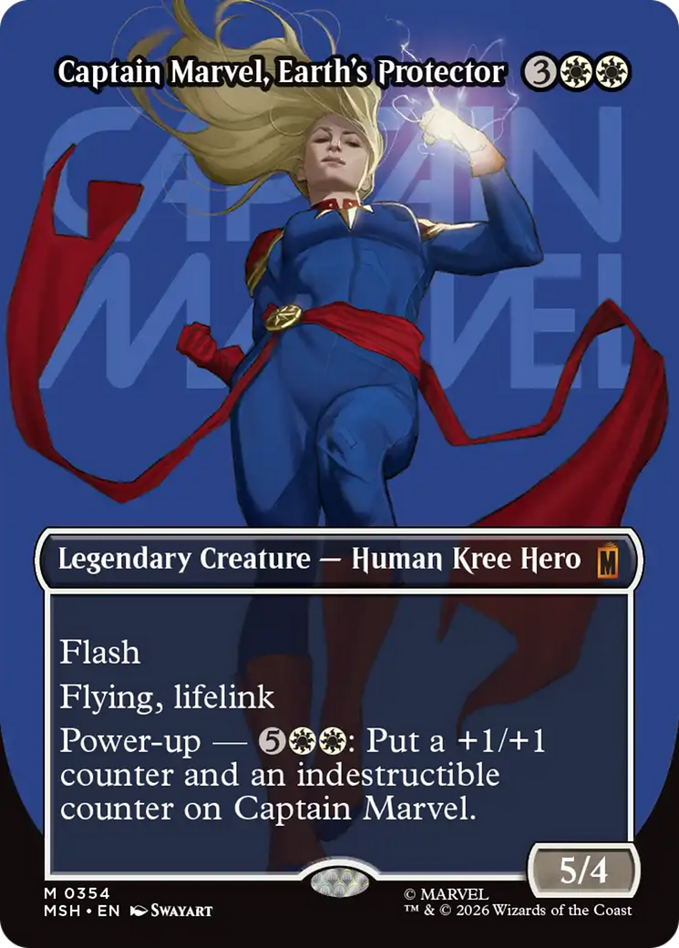 Captain Marvel, Earth's Protector (Borderless) (0354) [Marvel Super Heroes] | Mega City Incorporated