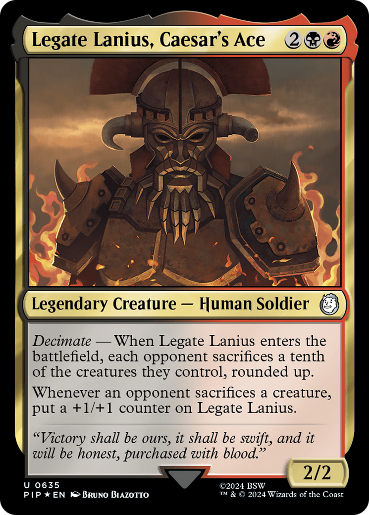 Legate Lanius, Caesar's Ace (Surge Foil) [Fallout] | Mega City Incorporated