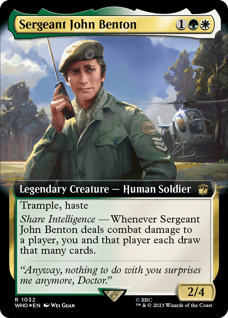 Sergeant John Benton (Extended Art) (Surge Foil) [Doctor Who] | Mega City Incorporated