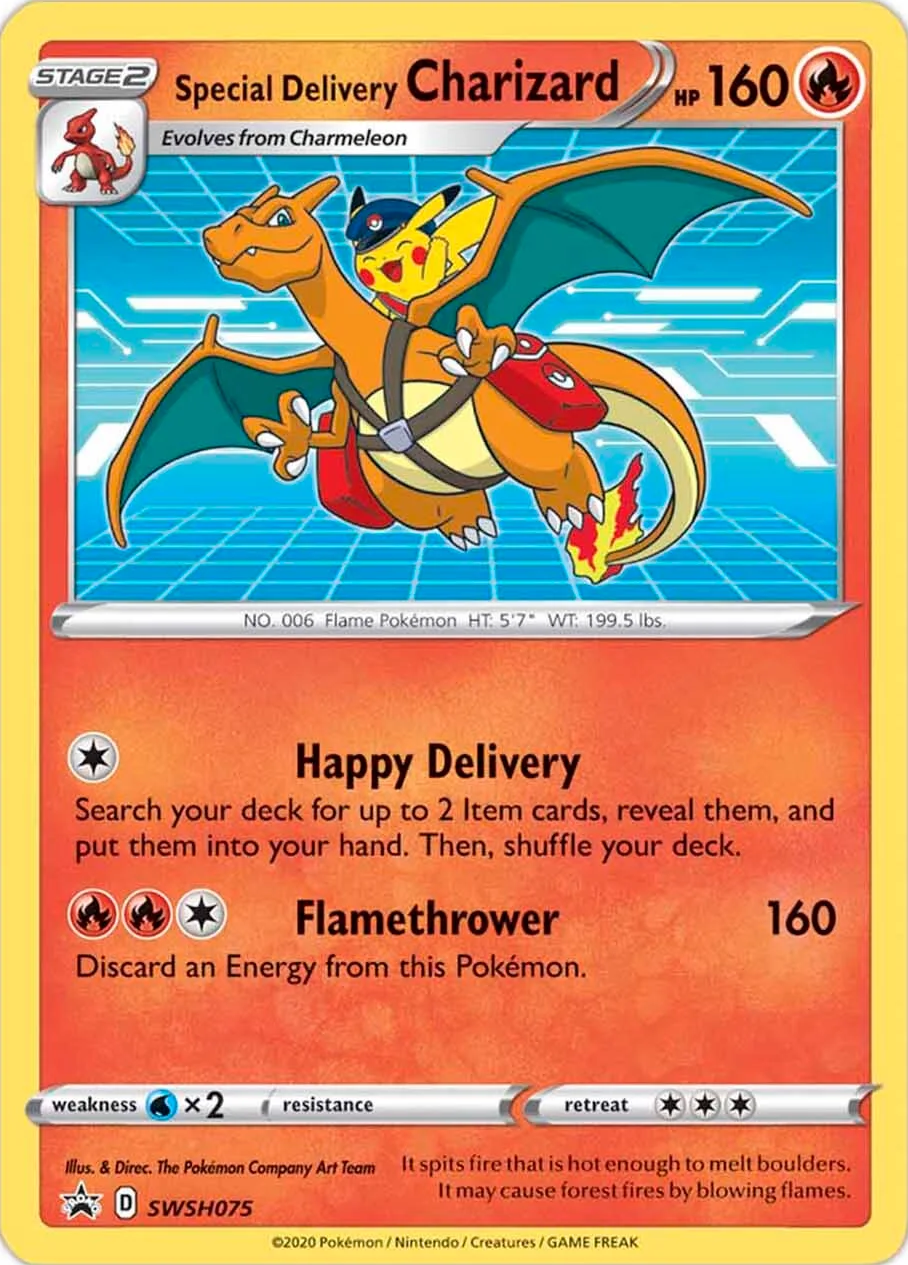 Special Delivery Charizard (SWSH075) [Sword & Shield: Black Star Promos] | Mega City Incorporated