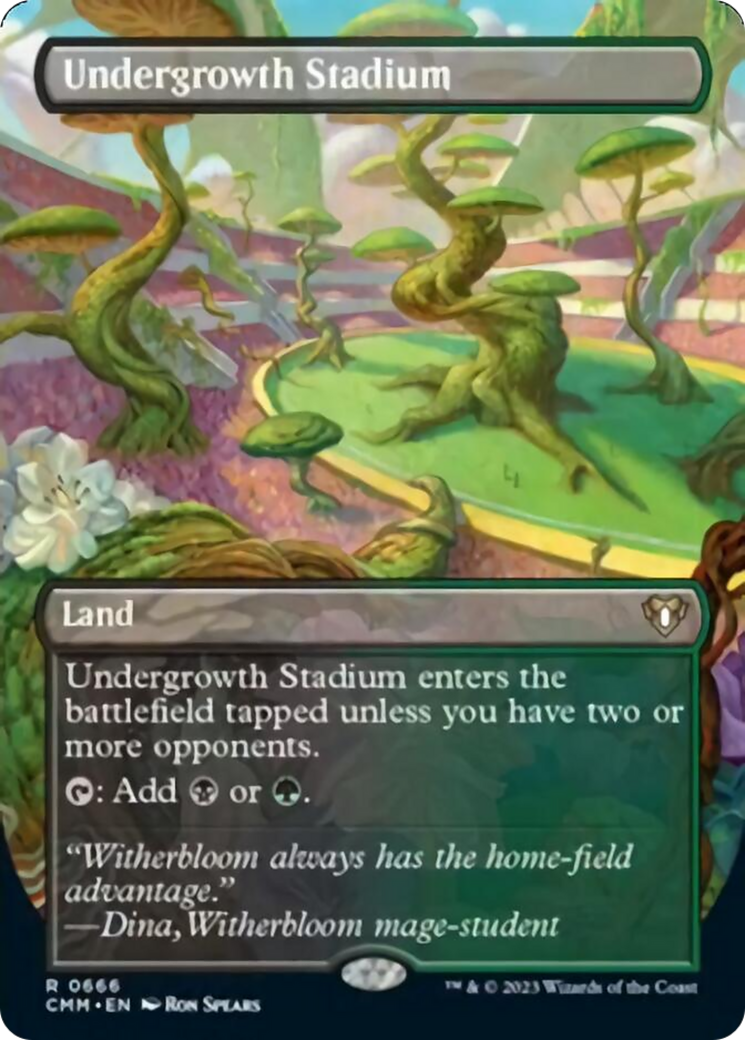Undergrowth Stadium (Borderless Alternate Art) [Commander Masters] | Mega City Incorporated
