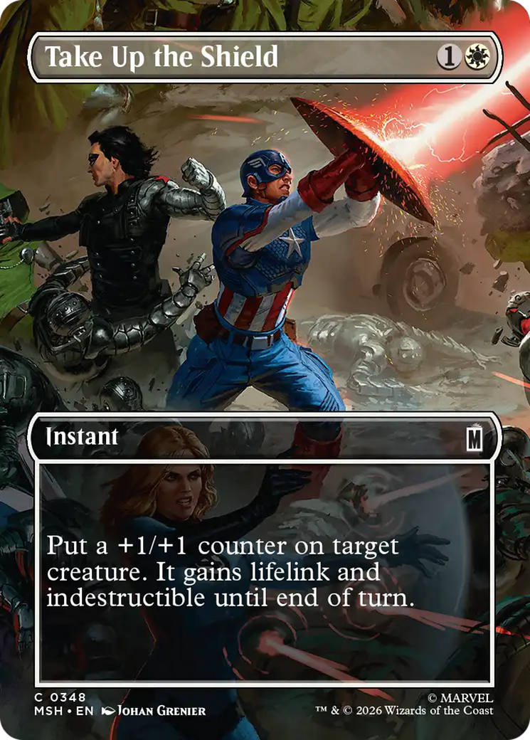 Take Up the Shield (Borderless) [Marvel Super Heroes] | Mega City Incorporated