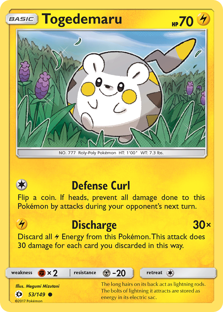 Togedemaru (53/149) [Sun & Moon: Base Set] | Mega City Incorporated