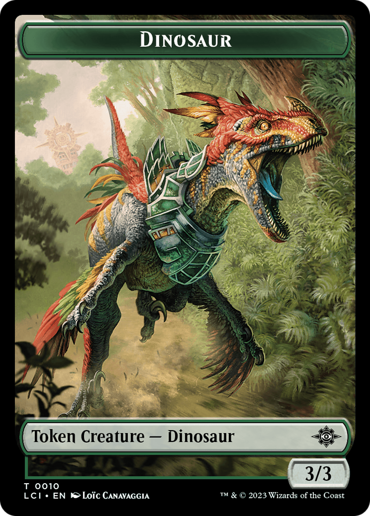 Dinosaur Token (0010) [The Lost Caverns of Ixalan Tokens] | Mega City Incorporated