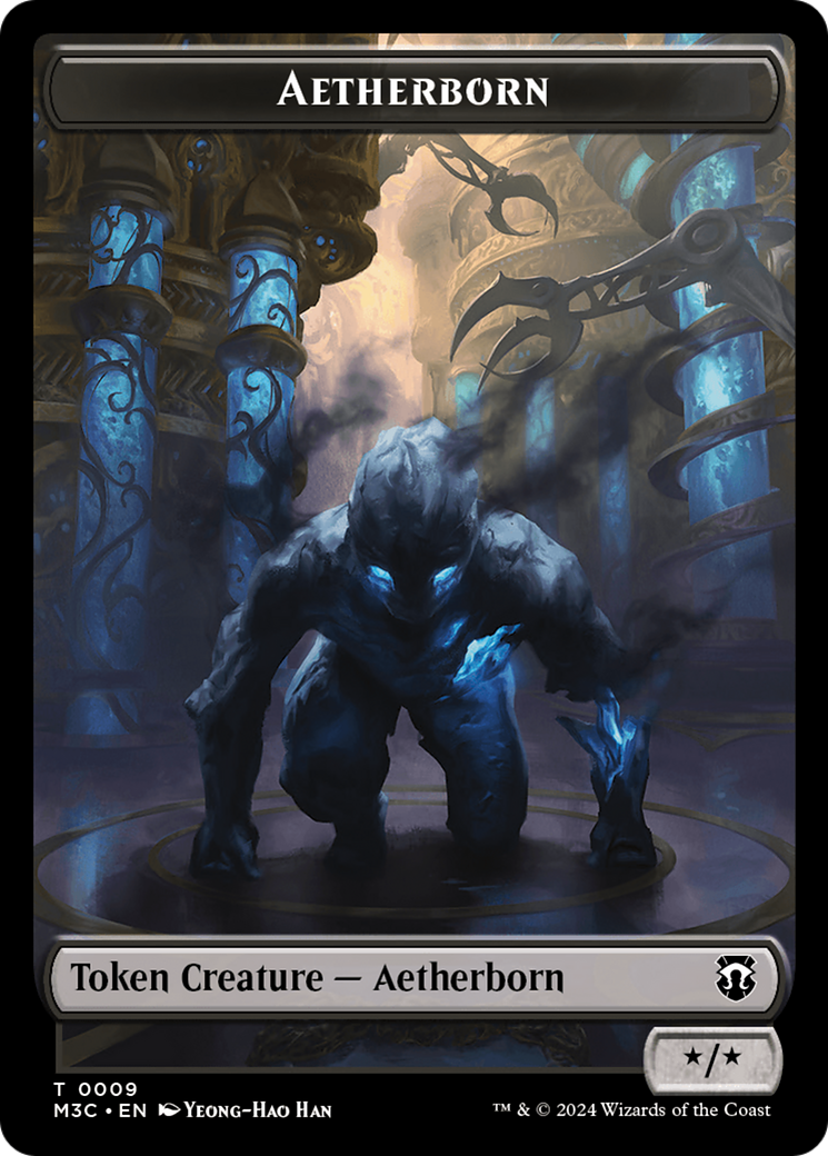 Aetherborn (Ripple Foil) // Thopter Double-Sided Token [Modern Horizons 3 Commander Tokens] | Mega City Incorporated