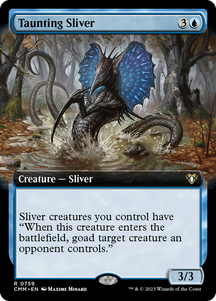 Taunting Sliver (Extended Art) [Commander Masters] | Mega City Incorporated