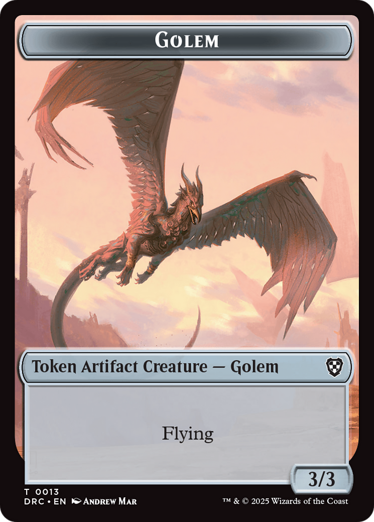 Golem (0013) // Nalaar Aetherjet Double-Sided Token [Aetherdrift Tokens] | Mega City Incorporated